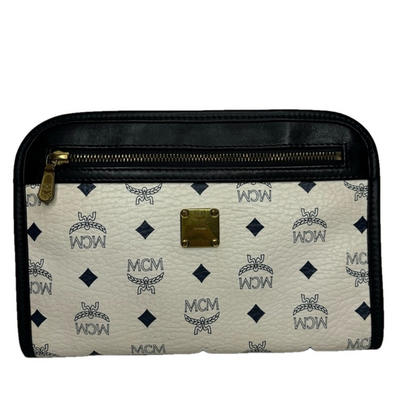 MCM Handbags - MCM Visetos Monogram Leather Clutch